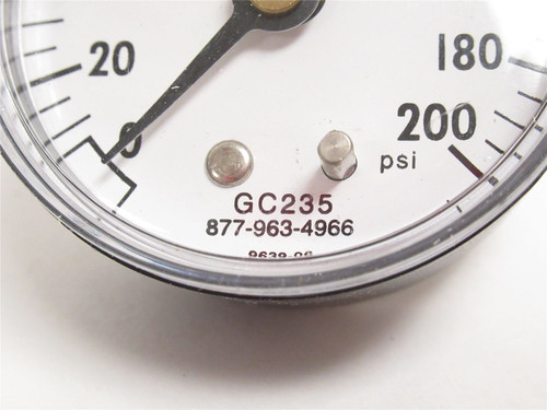 Dixon GC235; Dry Pressure gauge; 0-200Psi; 2" Face