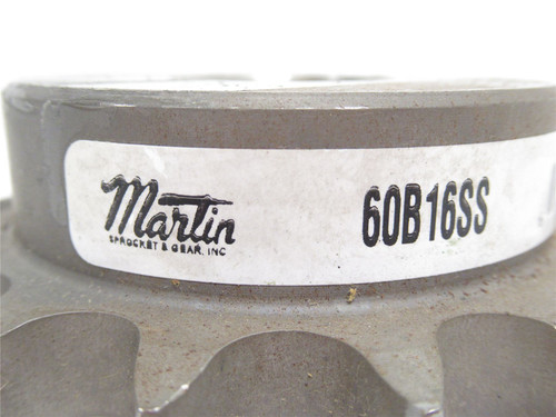 Martin 60B16SS-1-1/4; Sprocket #60; SS; 16T; 1-1/4"ID  No KW