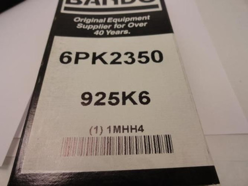 Bando 6PK2350; Serpentine Belt; Industry Number 925K6