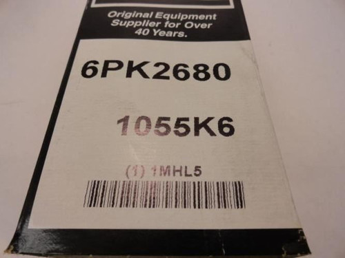 Bando 6PK2680; Serpentine Belt 1055K6; 6-ribs 105.5"L; 1MHL5