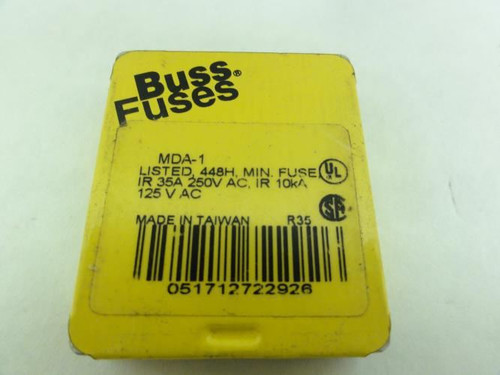Bussmann MDA-1; Lot-8 Fuses; 250V; 1A