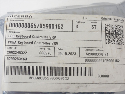 Bizerba 65705900152; PCBA Keyboard Controller SRV