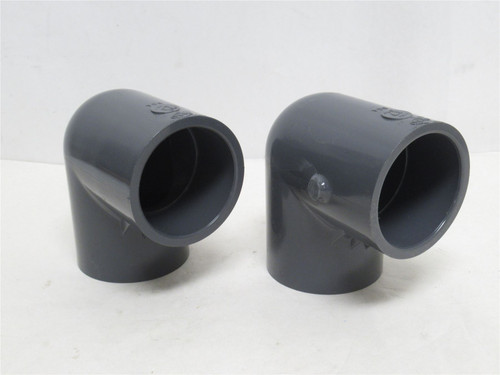 Dura 806-025; Lot-2 PVC Elbow; 90Deg; Sch: 80; 2-1/2"; Socket
