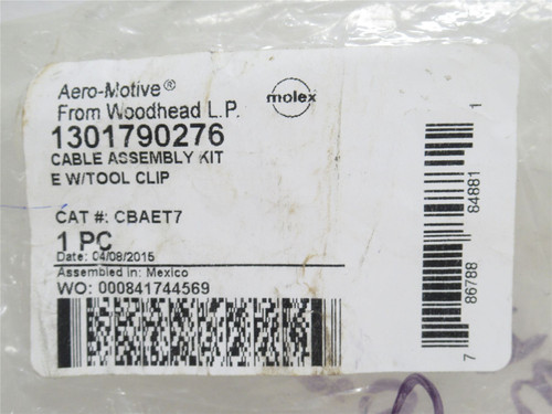 Woodhead 1301790276; Lower Cable Hook Assembly; W/Tool Clip