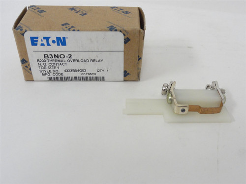 Eaton B3NO-2; B200 Thermal Overload Relay; Style #4323B04G02