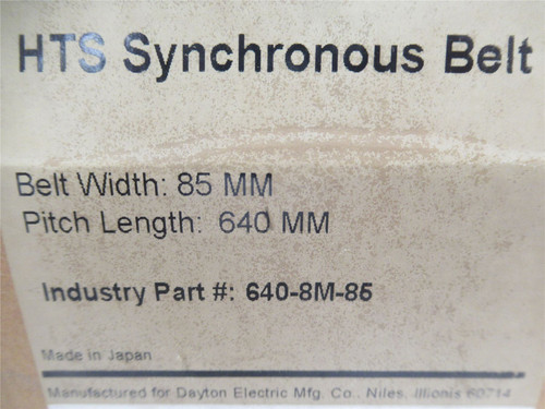 Bando 640-8M-85; HTS Belt 640mmL 85mmW 8mm Pitch