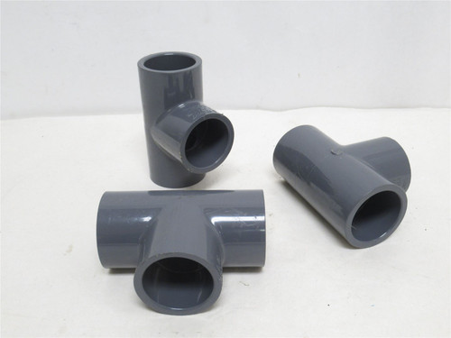 Lasko 801-012; Lot-3 Socket Tee Fitting SCH80 PVC; 1-1/4" FNPS