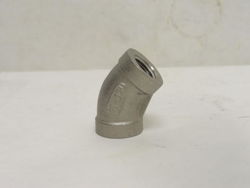 Industry-Std 6JM03; Pipe Elbow; SS-316; 45Deg; 1/4NPT