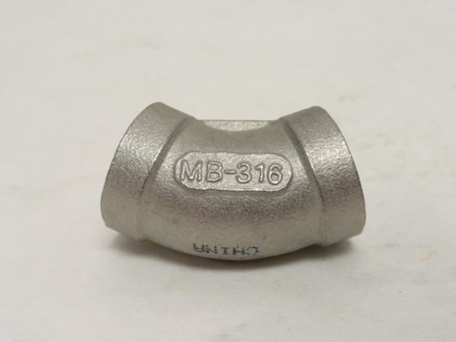 Industry-Std 6JM03; Pipe Elbow; SS-316; 45Deg; 1/4NPT