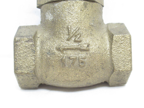 Industry-Std 10F290; Swing Check Valve; Bronze;  1/2 NPT