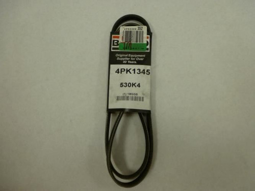 Bando 4PK1345; Serpentine Belt 530K4; 4-ribs 53.0"L; 1MGG5