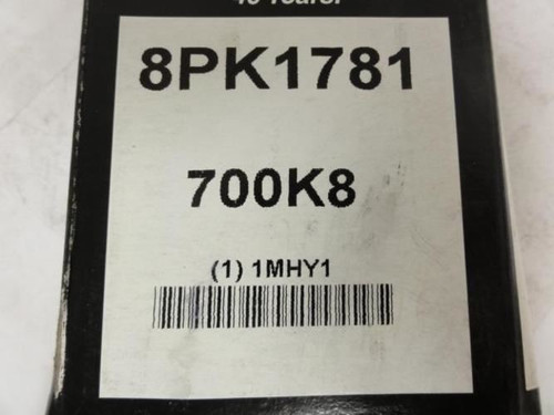 Bando 8PK1781; Serpentine Belt; Industry Number 700K8