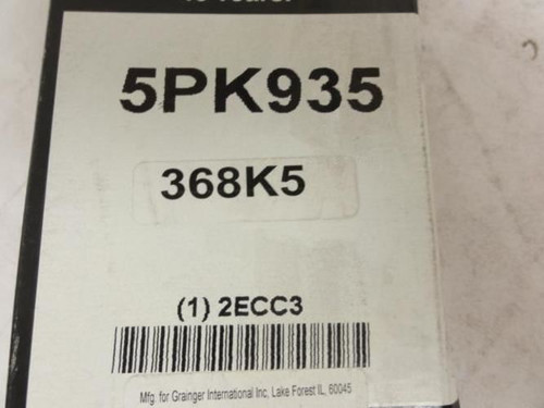 Bando 5PK935; Serpentine Belt; Industry Number 368K5