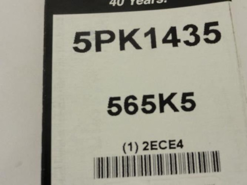 Bando 565K5; Serpentine Belt; 5PK1435