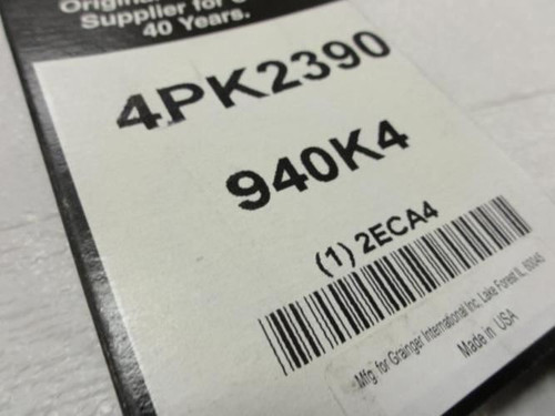 Bando 2ECA4; Serpentine Belt; 4-Rib; 94"Long; 940K4