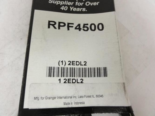 Bando 2EDL2; Auto V-Belt; Industry Number RPF4500