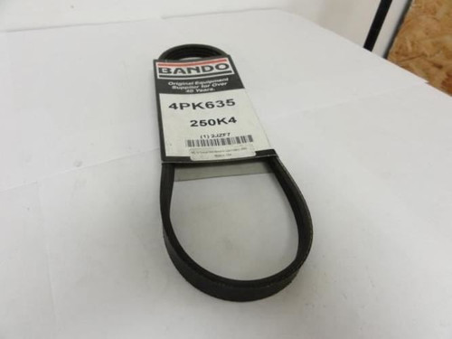 Bando 4PK635; Serpentine Belt 250K4; 4-ribs 25.0"L; 2JZF7