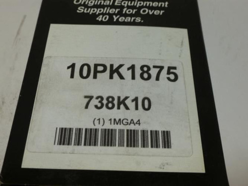 Bando 738K10; Serpentine Belt; 10PK1875