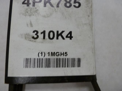 Bando 4PK785; Serpentine Belt 310K4; 4-ribs 31.0" Long; 1MGH5