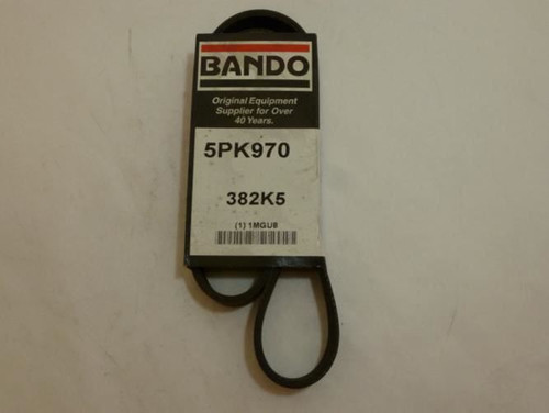 Bando 5PK970; Serpentine Belt 382K5; 5-ribs 38.2"L; 1MGU8