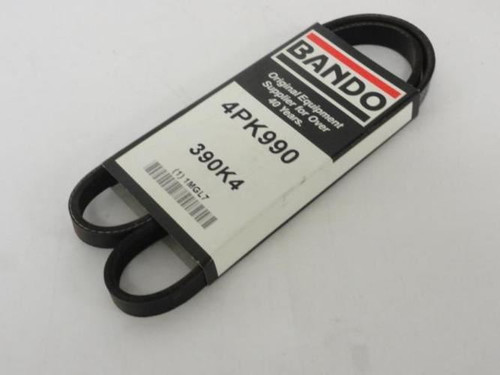 Bando 4PK990; Serpentine Belt 390K4; 4-ribs 39.0"L; 1MGL7