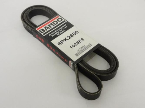 Bando 1025K6; Serpentine Belt; 6PK2600; 1MHL1; 102.5"
