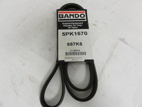 Bando 5PK1670; Serpentine Belt; Industry Number 657K5