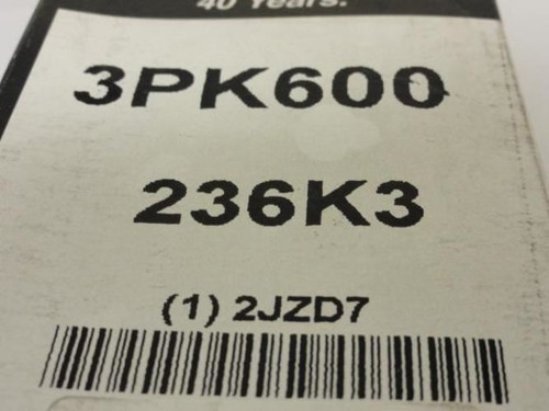 Bando 2JZD7; Serpentine Belt; 23.6" Long; Number 236K3