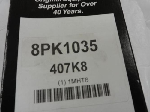 Bando 1MHT6; Serpentine Belt; 40.8"Long; Number 408K8