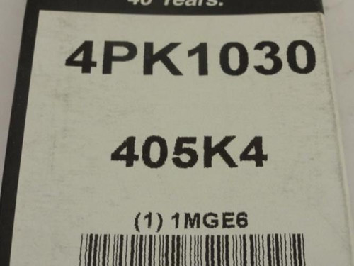 Bando 4PK1030; Serpentine Belt 405K4; 4-ribs 40.5"L; 1MGE6