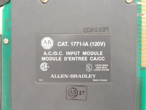Allen-Bradley 1771-IA; Input Module 120VAC/DC