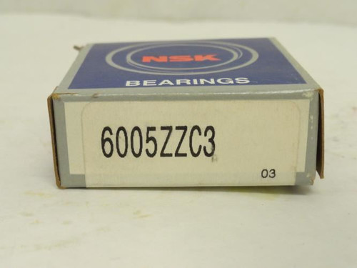 NSK 6005ZZCE; Ball Bearing 25mm ID x 47mm OD x 12mm Wide