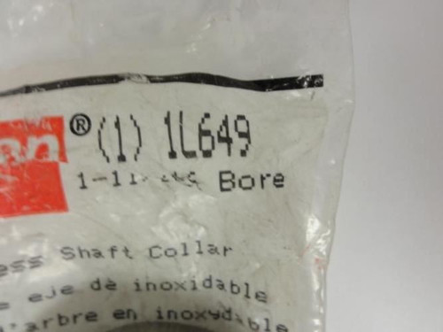 Dayton 1L649; SS Collar; Shaft; 1-11/16in