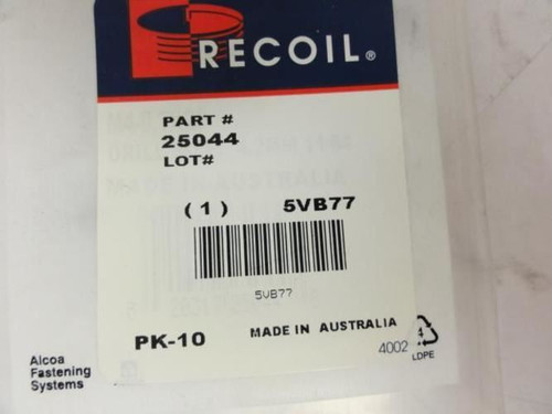 Recoil 25044; Thread Insert; M4 x 0.7x8mm L; Pk10