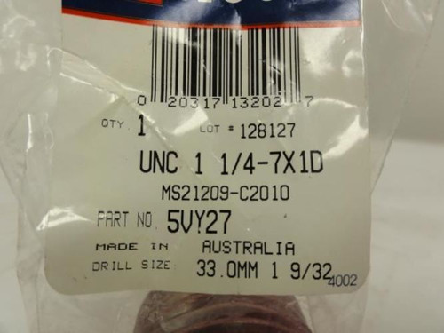 Recoil 13202; Thread Insert; UNC 1-1/4"-7