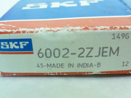 SKF 6002-2ZJEM; Ball Bearing; 15mm ID; 32mm OD; 9mm Width