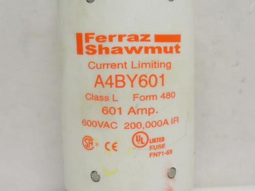 Ferraz A4BY601; Current Limiting Blade Fuse 601A; 600VAC