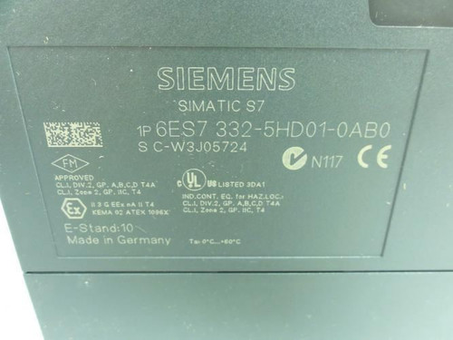 Siemens 6ES7-332-5HD01-0AB0; Output Module; 20 Pin; 4 Point