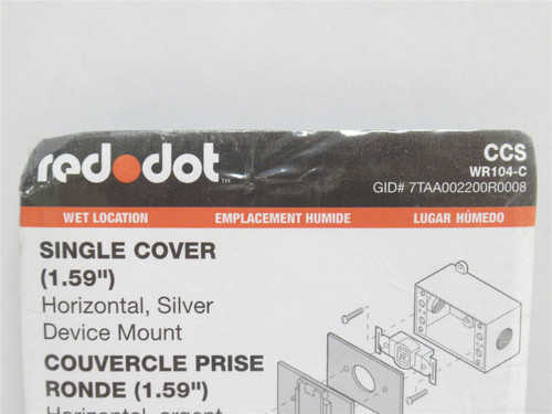 Red Dot WR104-CV; Weatherproof Cover; 1-Gang; Aluminum