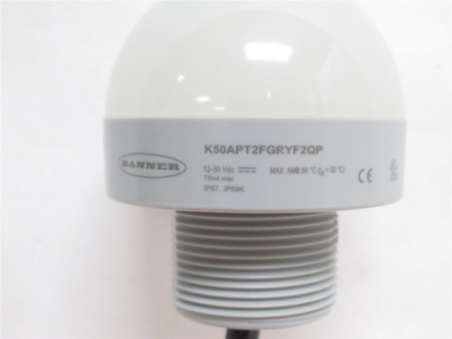 Banner K50APT2FGRYF2QP; Pick-to-Light Touch Button; 12-30VDC
