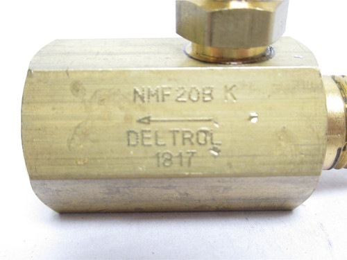 Deltrol NMF20BK; Inline Brass Needle Valve 1/4NPT; 2000PSI