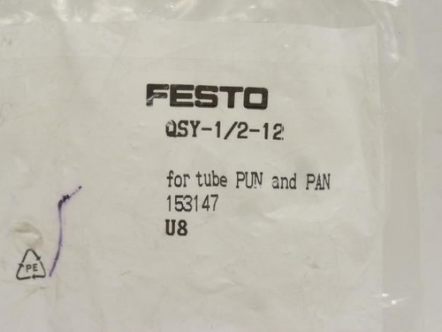 Festo QSY-1/2-12; Y-Fitting 153147; 12mm Tube x 1/2 NPT