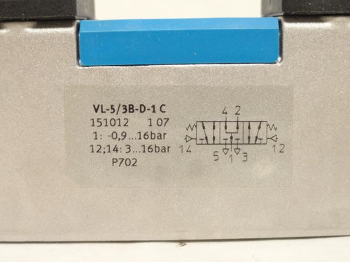 Festo VL-5/3B-D-1-C; Pneumatic Valve 151012; 0.9-16bar