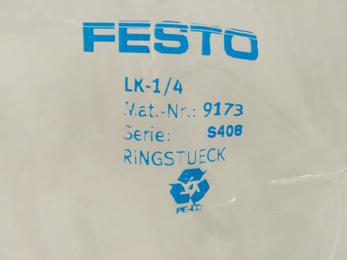 Festo LK-1/4; Lot-3; Ring Piece 9173; W/Two Seals; Size: 1/4"