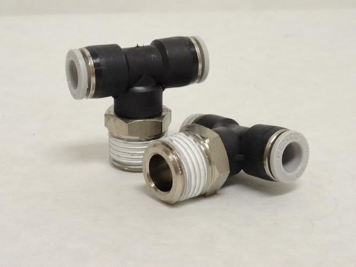 Festo QST-H-1/2-3/8-U-M; Lot-2 T-Fitting 533264; 3/8" PTC 1/2NPT