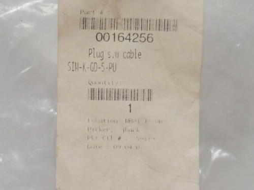 Festo SIM-K-GD-5-PU; Connecting Cable 164256; 5m Long; 3-Pin