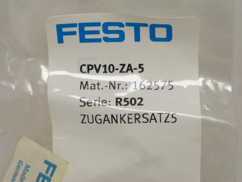 Festo CPV10-ZA-5; Lot-10 Tie Rod Sets 162575; 3-Per Bag