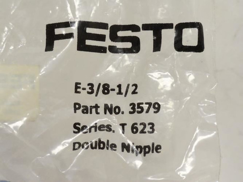 Festo E-3/8-1/2; Lot-2 Double Sleeve/Nipple; 3579; G3/8 to G1/2