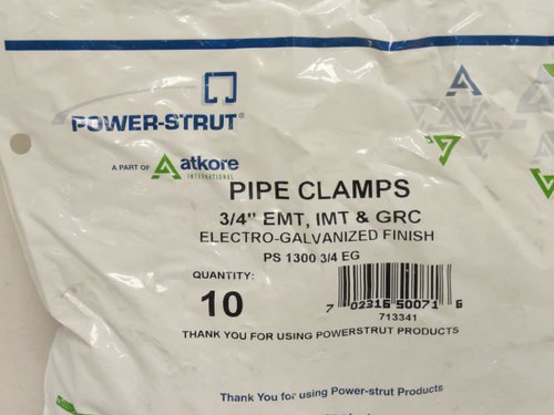 Power-Strut PS-1300-3/4-EG; Lot-10; Universal Clamp; 3/4" Steel