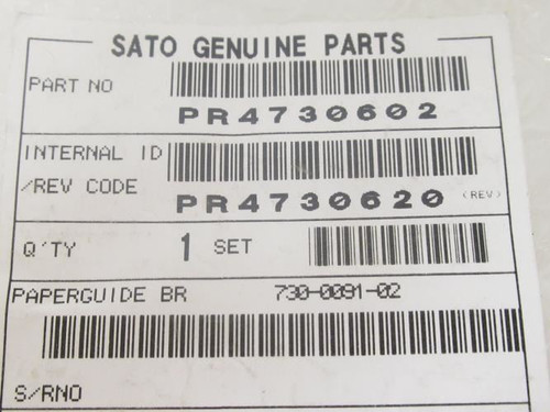 Sato PR4730602; Paper Guide Bracket